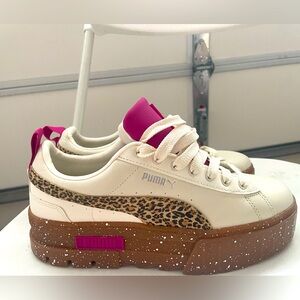Puma, a platform with cheater print. Size 10 worn twice.